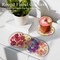 4 Pcs Flower Coasters for Drink Handmade Resin Coasters with Pressed Flowers, Round Cute Coasters for Desk Aesthetic Cup Mat Set Natural Floral Coasters Home Decor